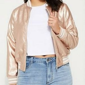 Rose Gold Bomber Jacket